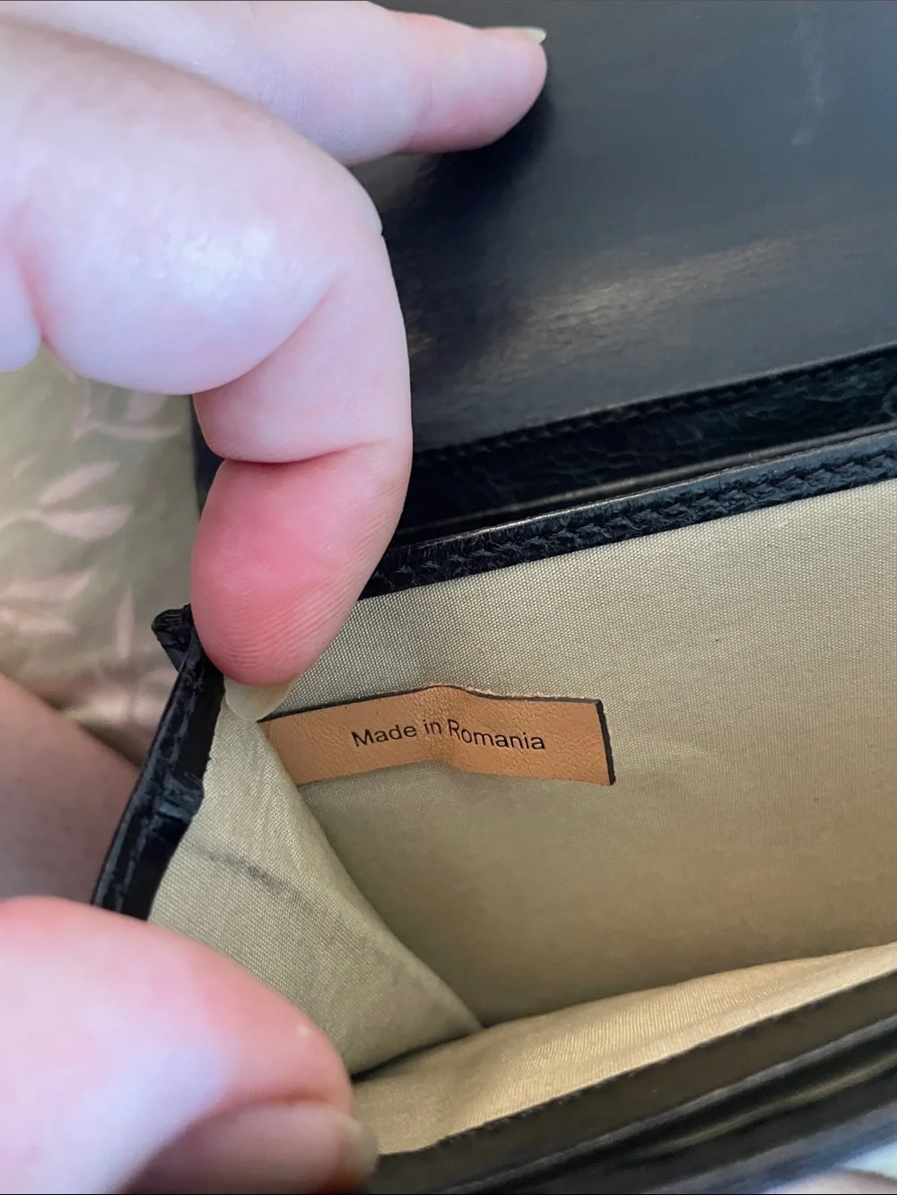 Chloé Black Embossed Leather Key & Card Holder